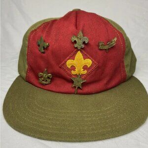 Boy Scouts Of America Snapback Cap Vintage Hat Pins INCLUDED Be Prepared USA S/M